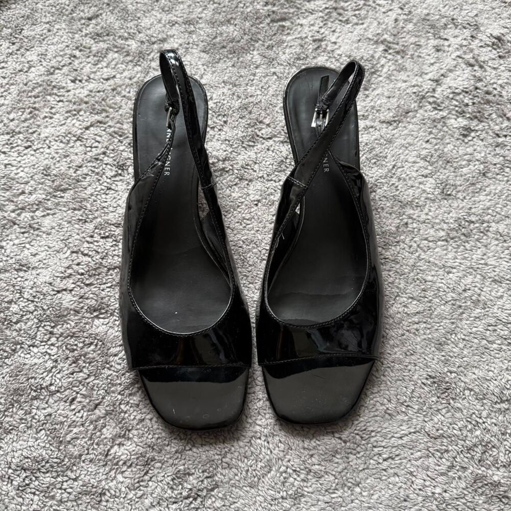 Etienne Aigner Black slingback heels